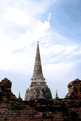 Fototapeta premium Ancient city in historic national park in Ayutthaya province of Thailand