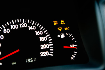 Speedometer of a car