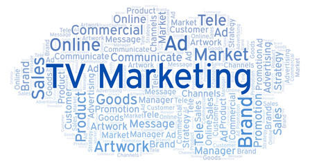 Obraz premium Word cloud with text TV Marketing.