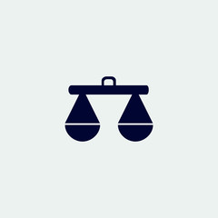 scale icon, vector illustration. flat icon