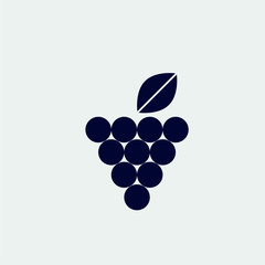 grape icon, vector illustration. flat icon