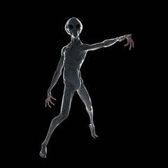 Obraz premium 3d rendered illustration of a humanoid alien