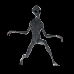3d rendered illustration of a humanoid alien