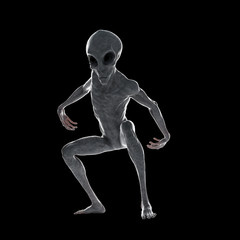 3d rendered illustration of a humanoid alien