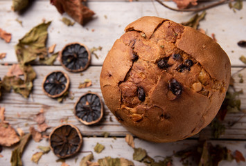 Panettone. Italian traditional christmas