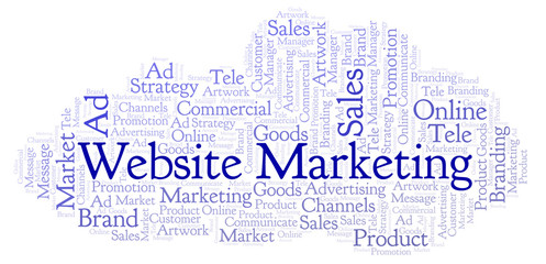 Fototapeta premium Word cloud with text Website Marketing.