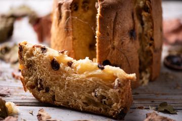 Panettone. Italian traditional christmas