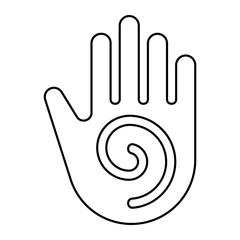 Fototapeta premium Meditation & Yoga Icon - Hand