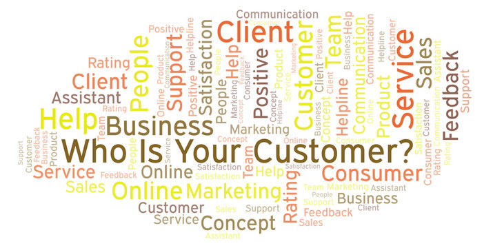 Who Is Your Customer? word cloud.