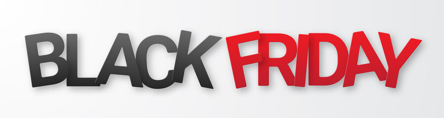 Black friday sale banner. Vector illustration