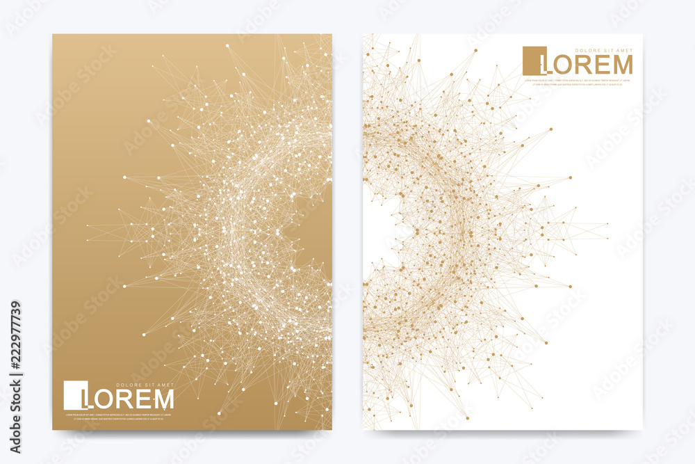 Poster modern vector template for brochure leaflet flyer cover catalog magazine or annual report. golden la