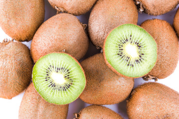 Kiwi fruit isolated on white background