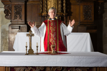 Blessing the chalice