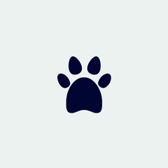 dog paw icon, vector illustration. flat icon