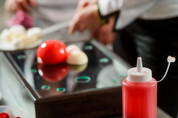 Strawberry sauce bottle