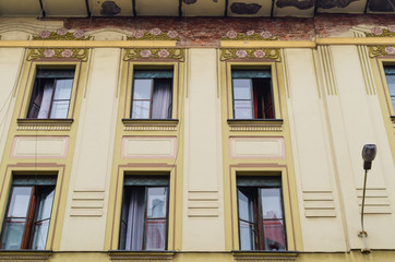 Obraz premium Facade of an Old Art Nouveau House in Bielsko-Biała, Poland