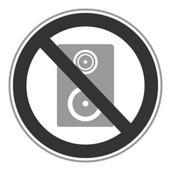 Verbotsschild Icon - Lautsprecherbox © ii-graphics