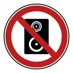 Verbotsschild Icon - Lautsprecherbox © ii-graphics