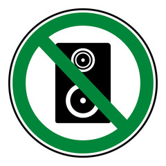 Verbotsschild Icon - Lautsprecherbox © ii-graphics
