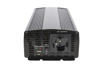 Fototapeta premium Isolated DC to AC power inverter for car and solar panel.