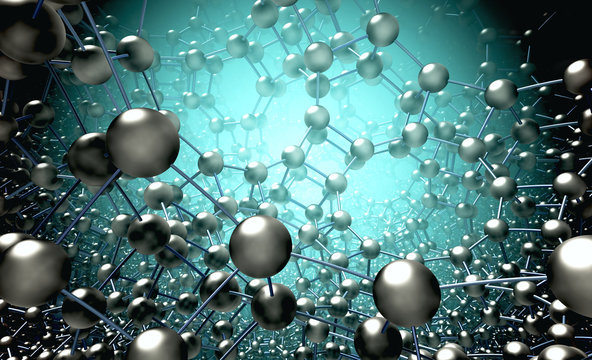 Quantum mechanics. Crystal structure of matter © Peter Jurik