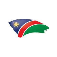 Namibia flag, vector illustration on a white background.