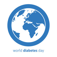 world diabetes day blue earth