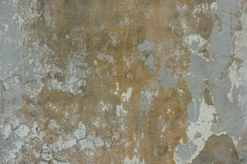 texture of old peeling blue plaster