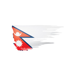 Nepal flag, vector illustration on a white background.