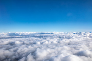Sky view with clounds from above