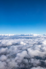Fototapeta premium Sky view with clounds from above