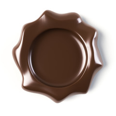 チョコレートのシーリングスタンプのイラストCG