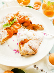 Apricot galette pie