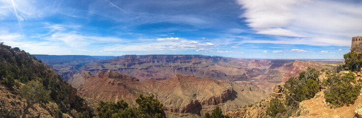 Fototapeta na wymiar Panorama of the Grand canyon in the USA.
