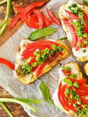 Toasts with feta