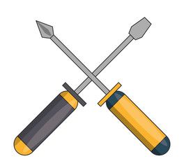 Screwdriver crossed tools