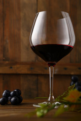 Glass of red wine