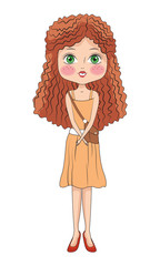 Fashion girl cartoon