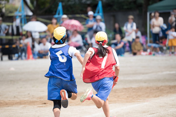 運動会のリレー