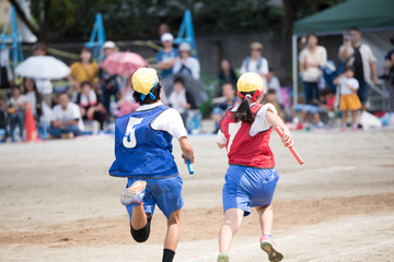 運動会のリレー