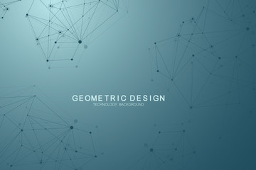 Futuristic abstract vector background blockchain technology. Peer to peer network business concept. Global cryptocurrency blockchain vector banner. Wave flow.