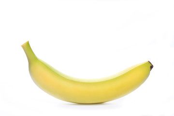 yellow banana isolated on white background with clipping path