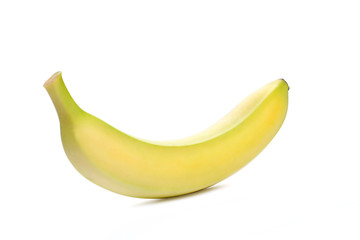 yellow banana isolated on white background with clipping path