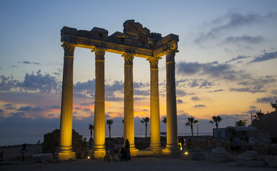 Side - Apollo Temple in evening illumination
