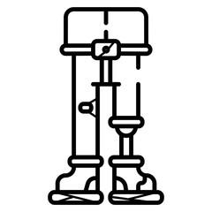 Prosthesis icon vector