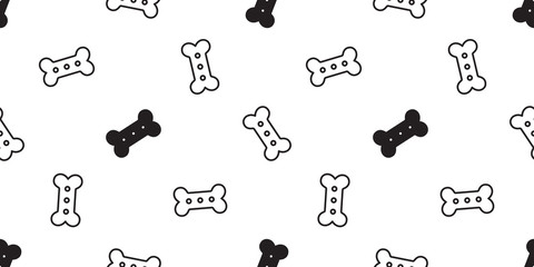 dog bone seamless pattern vector french bulldog food tile background repeat wallpaper scarf isolated cartoon illustration