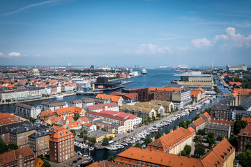 Fototapeta na wymiar Copenhagen Denmark from above