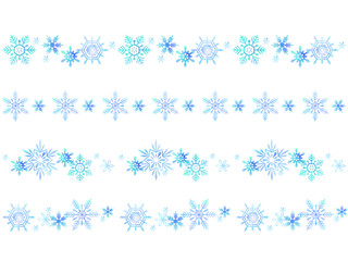 青い雪の結晶のフレーム