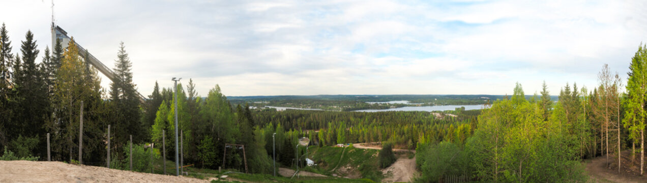 ski jump with beautiful view - matti nyk&auml;sen m&auml;ki,