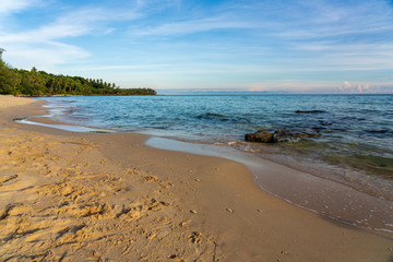 Beautiful Tropical Beach blue ocean background Summer view Sunshine at Sand and Sea Asia Beach Thailand Destinations 